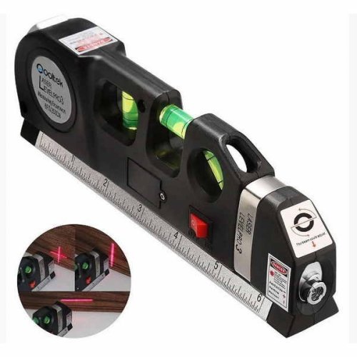 Лазерний будівельний рівень-нівелір Laser Level Pro 3 з вбудованою рулеткою