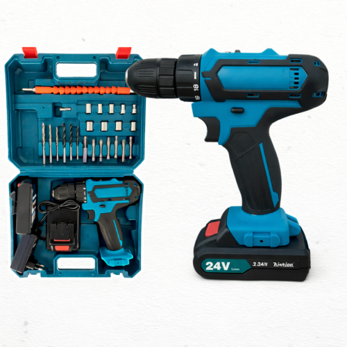 Акумуляторний шуруповерт-дриль 550 DWE 24V 3Ah з набором інструментів 24 предмети