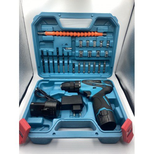 Акумуляторний шуруповерт TSR12-2Li з набором інструментів (Li‑ion)