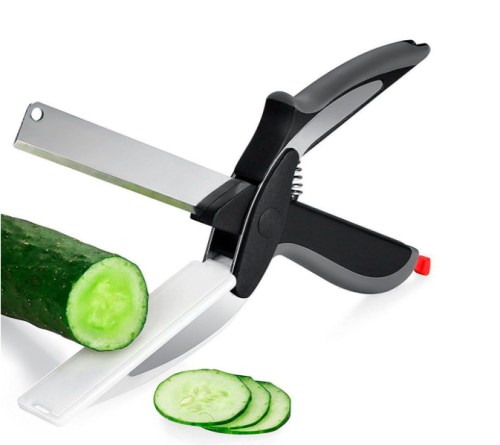 Кухонний ніж-ножиці Clever Cutter JN-59 TV One для швидкого нарізання та шаткування