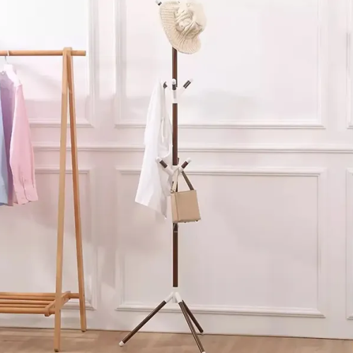 Вішалка-стійка для одягу New Choice тренога для передпокою, коричнева