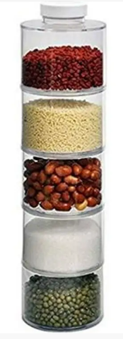 Акрилова Spice Tower: органайзер-башта для спецій з набором ємностей для приправ