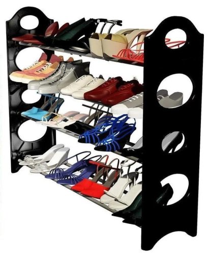 Полиця-органайзер для взуття Amazing Stackable Shoe Rack, стійка-етажерка на 4 полиці