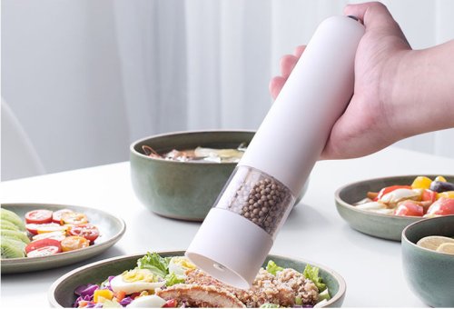 Електричний автоматичний млин для спецій: подрібнювач солі й перцю на батарейках