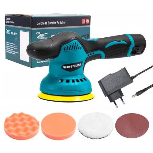 Бездротова полірувальна машинка YK49: акумуляторна ручна з насадками для шліфування й полірування