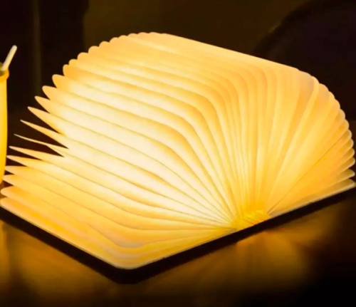 Складана LED лампа-книга з акумулятором 14,5×10,5×2,5 см, нічник зі змінною яскравістю