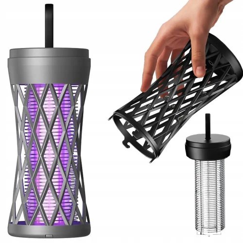 Електрична лампа-пастка від комарів TX-WD02, портативна, з підсвічуванням та акумулятором