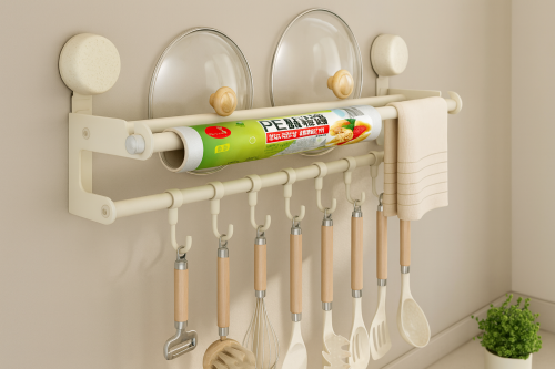 Настінний кухонний гачок 109-20 з полицею-вішалкою для кухонного приладдя