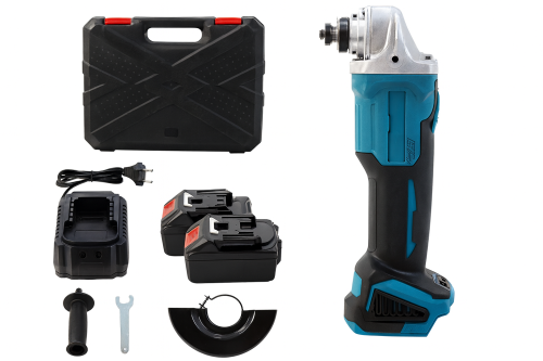 Акумуляторна кутова шліфмашина (болгарка) 48V 125 мм, безщіткова, професійна, 2 акумулятори