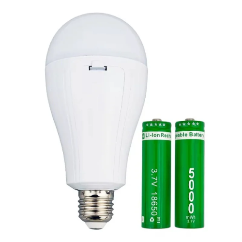 Світлодіодна аварійна лампа з акумулятором 18650, перезаряджається, 20W, цоколь E27