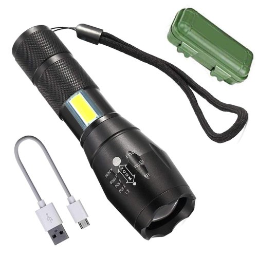 Тактичний водонепроникний ліхтар BAILONG BL-29-T6, USB Micro заряджання