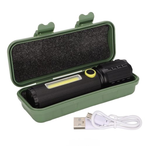 Ручний ліхтар BL-C63 COB із боковим підсвічуванням та USB-зарядкою