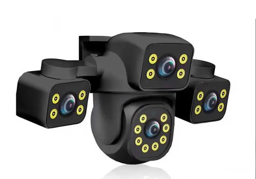 Вулична Wi‑Fi IP‑камера відеоспостереження 12MP HD, 3 об’єктиви (потрійна) з боковими лінзами