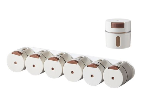 Набір магнітних баночок для спецій з настінним органайзером для солі, перцю та цукру