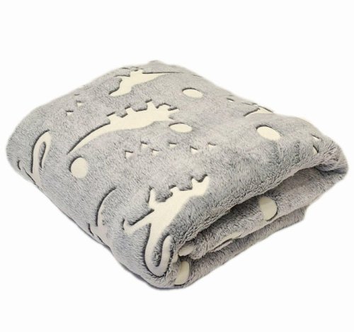 Світний у темряві флісовий плед «Динозаври» 100×150 см