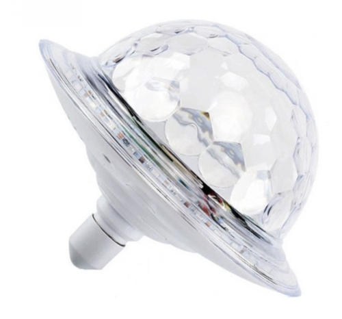 Світлодіодна обертова лампа RD-7202 з Bluetooth: диско-куля з динаміком у патрон для вечірок