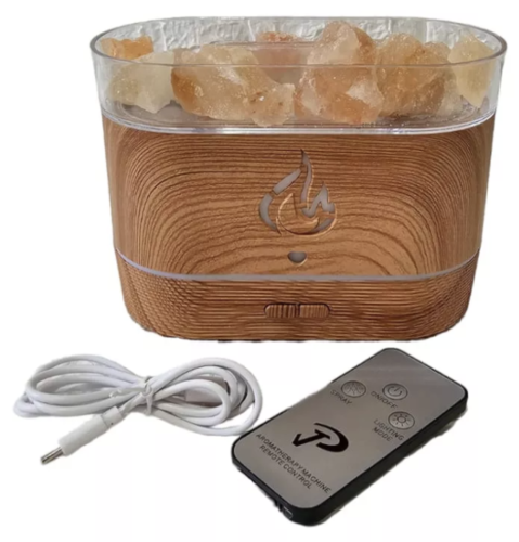 Аромадифузор-зволожувач з камінням Aroma Diffuser UV-1/FT-1928, настільна соляна лампа