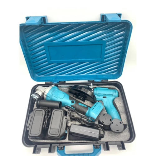 Набір 2в1: акумуляторна болгарка 24В і шуруповерт 12В, 4 АКБ, кейс