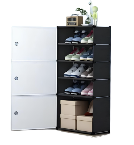 Закрита полиця-шафа для взуття BXG-03 — компактний стелаж для зберігання взуття