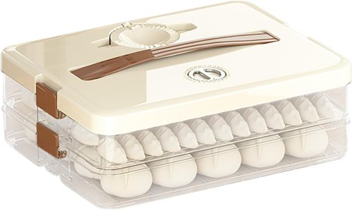 Дворівневий пластиковий контейнер для заморожування пельменів і вареників 30,5×22,5×7,5 см