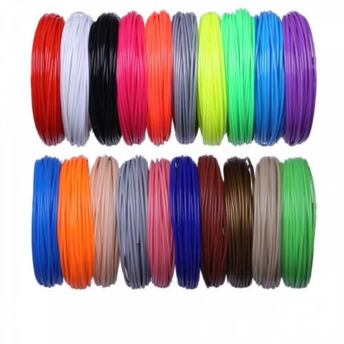 PLA-пластик для 3D-ручки: 10 кольорів × 10 м, набір картриджів 100 м