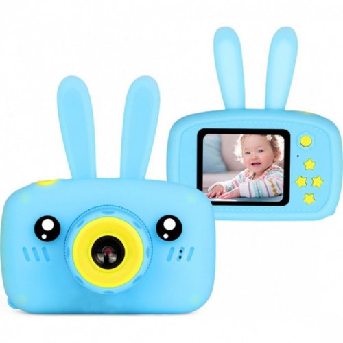 Дитяча фото-відеокамера Baby Photo Camera Rabbit «Зайчик» з таймером, масками та стікерами