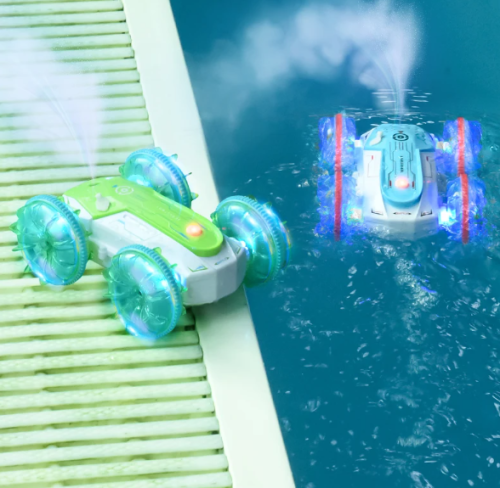 Трюкова радіокерована машинка-перевертень Amphibious Stunt: їздить по воді, дим, підсвітка