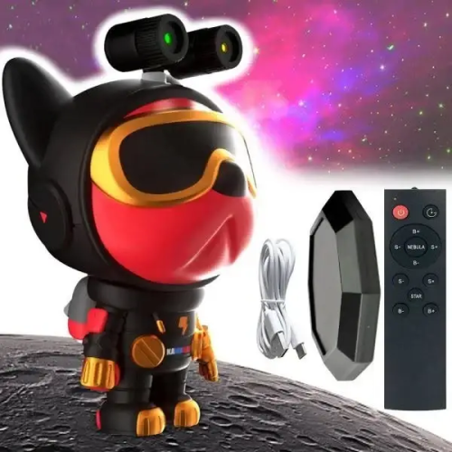 Лазерний нічник-проектор Nebula Dog «Собака-астронавт» — космос і зоряне небо