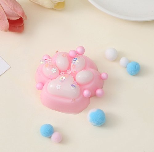 Антистрес-іграшка Squish Cat Paw: силіконова сквіш-лапка котика (таба) для дітей