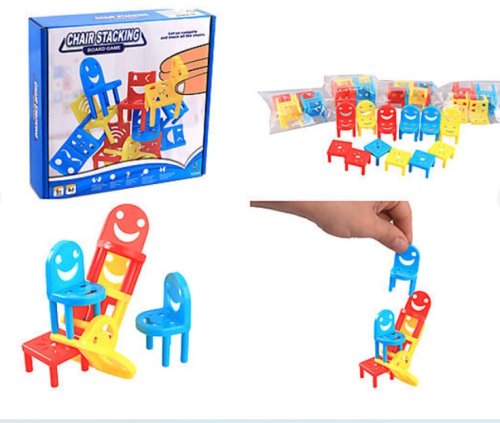 Стільці-балансири: настільна розвивальна гра для дітей, пірамідка зі стільців що балансують