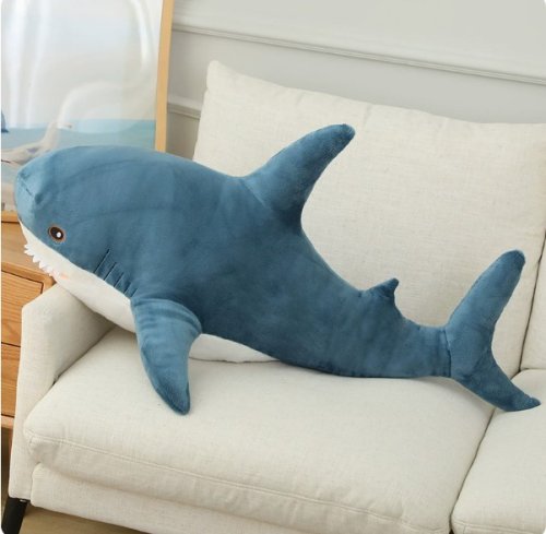 Дитяча плюшева іграшка акула-обіймашка 140 см, м’яка подушка-обнімашка