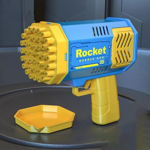 Гарматa мильних бульбашок Bazooka Rocket Bubble Gun 69 з підсвіткою та багатьма отворами