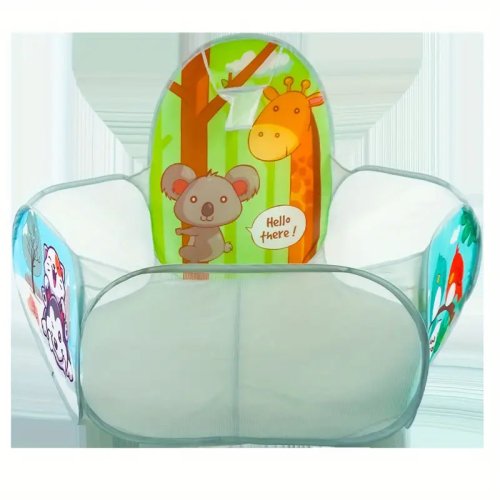 Дитячий ігровий манеж-басейн для м’ячиків з текстильним кошиком для малюків