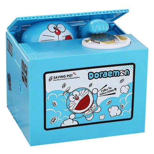 Інтерактивна дитяча скарбничка DORAEMON з автоприйомом монет, на батарейках