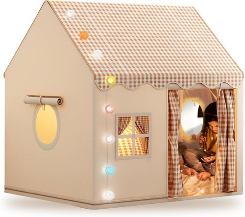 Складна дитяча палатка-будиночок з віконцями та дахом, велика ігрова палатка для дітей