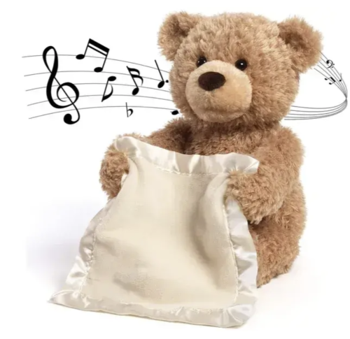 Іграшка плюшевий електричний музичний ведмедик для дітей, 33 см