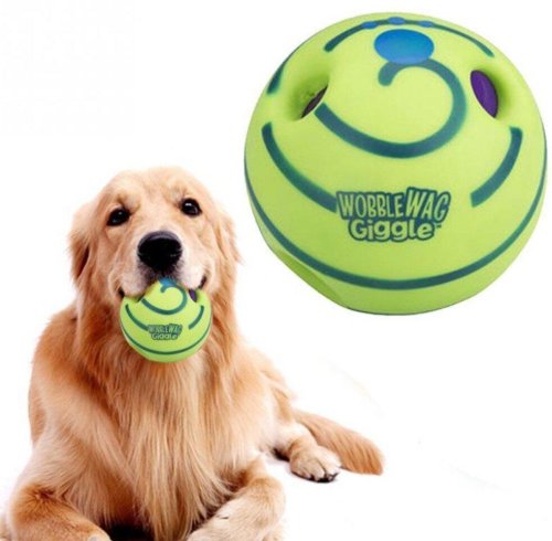 Іграшка для собак Wobble Wag Giggle — гигикаючий м’яч зі звуком для активної гри