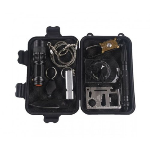 Туристичний набір виживання 10-в-1 у похідному кейсі