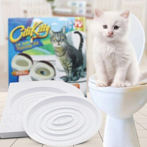 Система привчання кота до унітазу Citi Kitty — тренажер-туалет для котів Cat Toilet Training