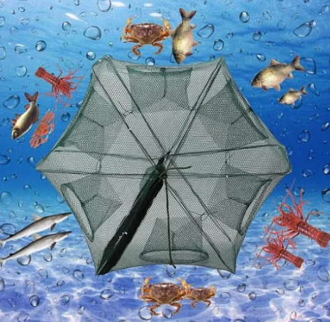 Складана рибальська верша «павук» на 6 отворів: сітка-пастка для риби, раків і креветок