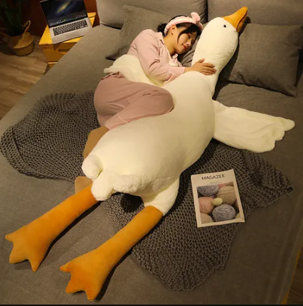 М’яка іграшка гусак-обіймашка 130 см (довга подушка для обіймів)