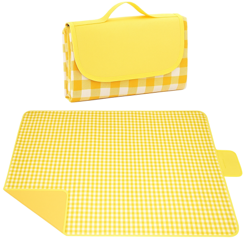 Складаний водонепроникний килимок для пікніка 200×200 см — пляжний туристичний, сумка, ПВХ-покриття, захист від вологи