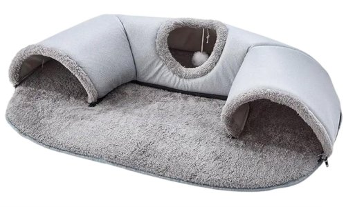 Інтерактивний тунельний килимок-лежак 2-в-1 Cat Bed для котів