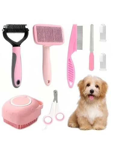 Набір для грумінгу домашніх тварин 6-в-1 — інструменти догляду за шерстю та кігтями