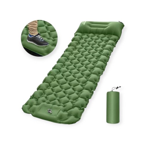 Надувний туристичний матрац 190×60 см — легкий компактний для кемпінгу та відпочинку на природі