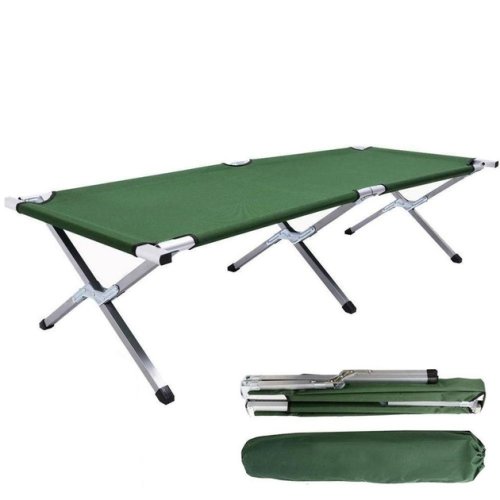 Туристичне розкладне ліжко-розкладачка 190×62×42 см, навантаження до 120 кг для кемпінгу та відпочинку