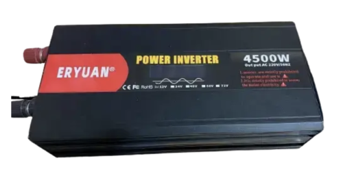 Інвертор AGM 12V→220V 4500W з чистою синусоїдою, LCD-дисплеєм та захистом
