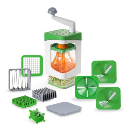 Ручна овочерізка Genius Nicer Dicer з контейнером, кухонний слайсер-тертка 7в1 з насадками