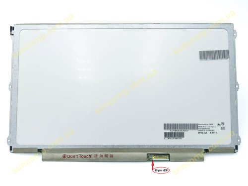 Матриця 12.5" Slim eDP 1366×768 30pin, 6 вушок, матова AUO B125XTN02.0/02.2