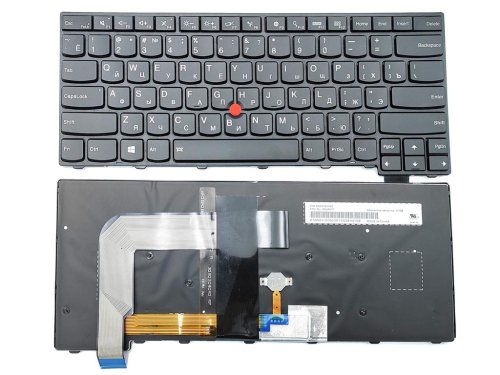 Клавіатура для Lenovo ThinkPad T470S/T460S/T460P/T470T/T460T, RU Black, з підсвіткою